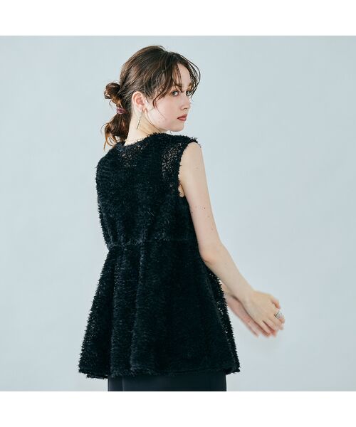 Rose Tiara / ローズティアラ ベスト | チュール刺繍レイヤードジレ | 詳細11