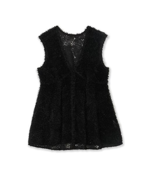 Rose Tiara / ローズティアラ ベスト | チュール刺繍レイヤードジレ | 詳細14