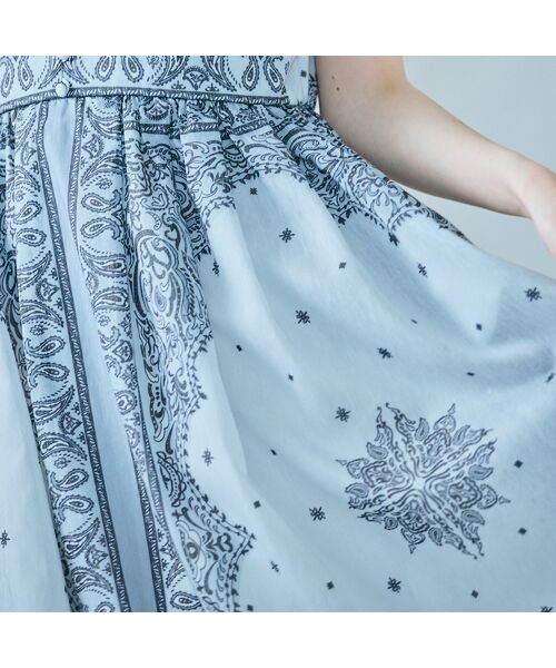 Rose Tiara / ローズティアラ ミニ丈・ひざ丈ワンピース | ペイズリーパネルプリントワンピース | 詳細11