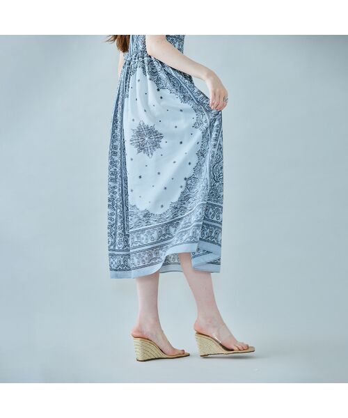 Rose Tiara / ローズティアラ ミニ丈・ひざ丈ワンピース | ペイズリーパネルプリントワンピース | 詳細12