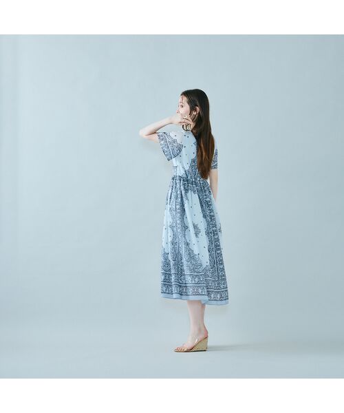 Rose Tiara / ローズティアラ ミニ丈・ひざ丈ワンピース | ペイズリーパネルプリントワンピース | 詳細6