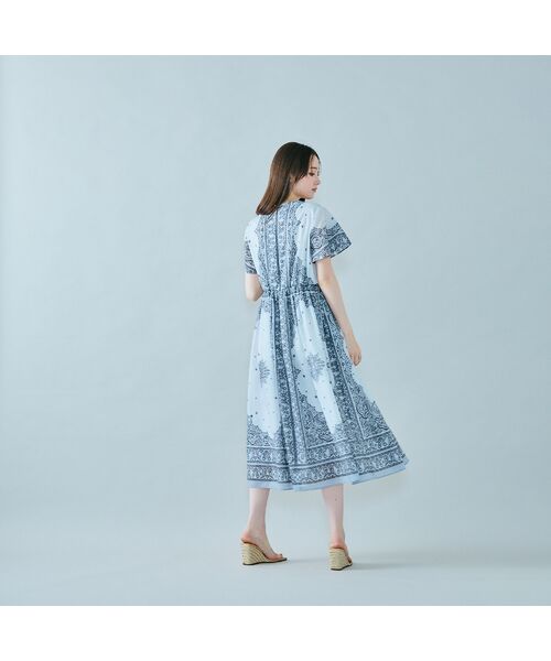 Rose Tiara / ローズティアラ ミニ丈・ひざ丈ワンピース | ペイズリーパネルプリントワンピース | 詳細7