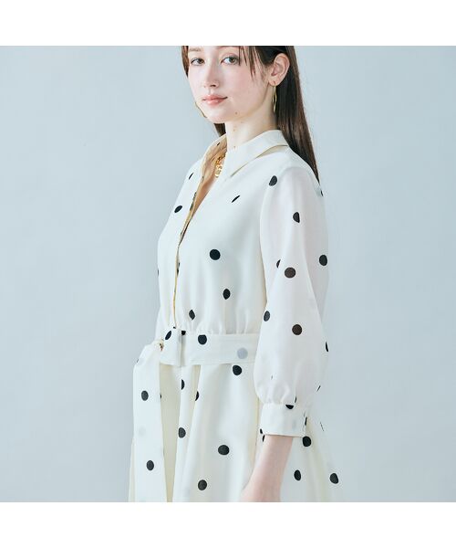 Rose Tiara / ローズティアラ ミニ丈・ひざ丈ワンピース | シャツ風ドットワンピース | 詳細11
