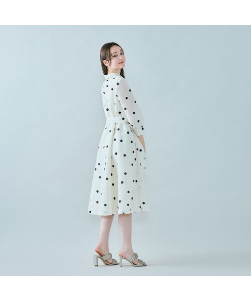 Rose Tiara / ローズティアラ ミニ丈・ひざ丈ワンピース | シャツ風ドットワンピース | 詳細8