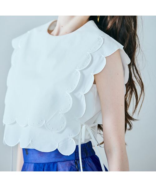 Rose Tiara / ローズティアラ シャツ・ブラウス | スカラップ刺繍ダブルカラーブラウス | 詳細4