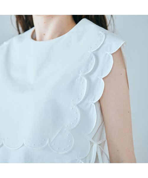 Rose Tiara / ローズティアラ シャツ・ブラウス | スカラップ刺繍ダブルカラーブラウス | 詳細5