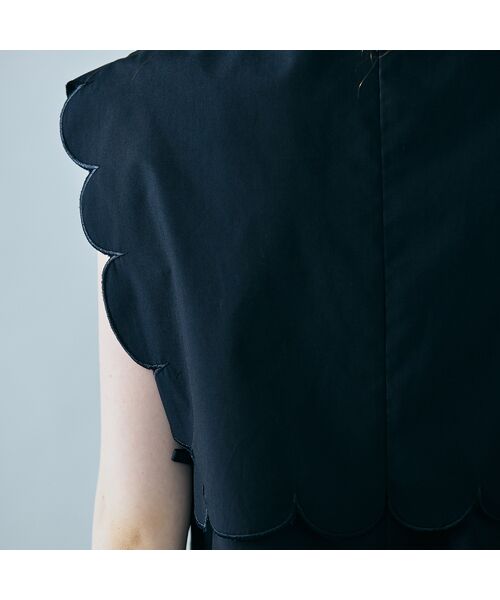 Rose Tiara / ローズティアラ シャツ・ブラウス | スカラップ刺繍ダブルカラーブラウス | 詳細10