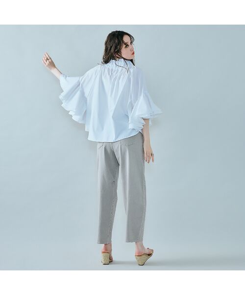 Rose Tiara / ローズティアラ デニムパンツ | パール付きカーブデニム/gray | 詳細2