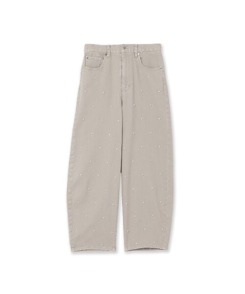 Rose Tiara / ローズティアラ デニムパンツ | パール付きカーブデニム/gray | 詳細7