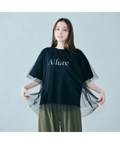 Rose Tiara / ローズティアラ カットソー | チュールレイヤードロゴTシャツ