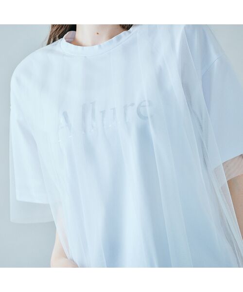 Rose Tiara / ローズティアラ カットソー | チュールレイヤードロゴTシャツ | 詳細1