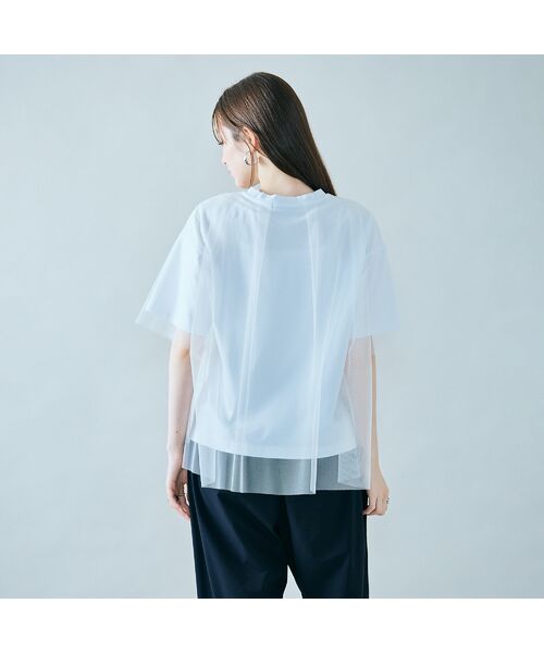 Rose Tiara / ローズティアラ カットソー | チュールレイヤードロゴTシャツ | 詳細5