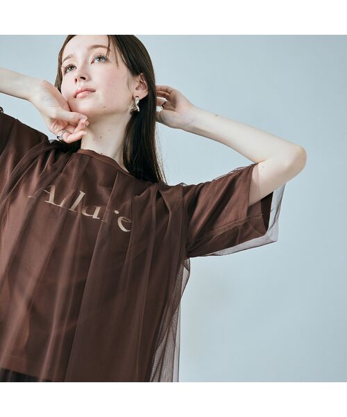 Rose Tiara / ローズティアラ カットソー | チュールレイヤードロゴTシャツ | 詳細9