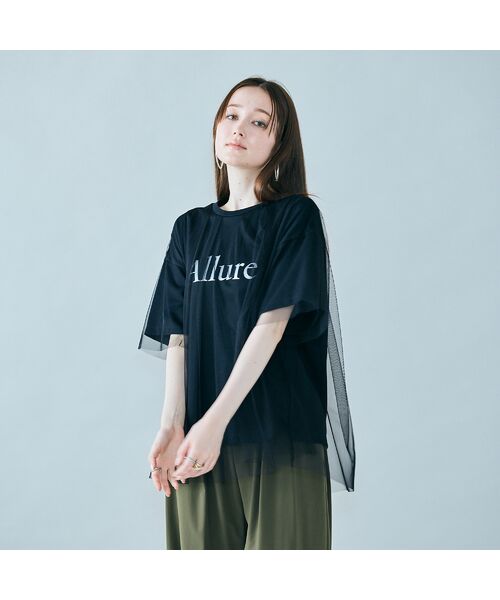 Rose Tiara / ローズティアラ カットソー | チュールレイヤードロゴTシャツ | 詳細10