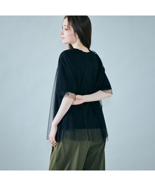 Rose Tiara / ローズティアラ カットソー | チュールレイヤードロゴTシャツ | 詳細11