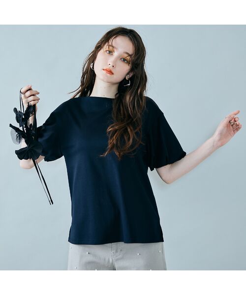 Rose Tiara / ローズティアラ カットソー | フラワーモチーフヒモ付きカットソー | 詳細8