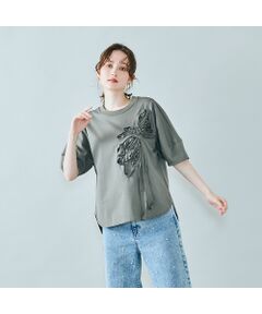 Rose Tiara / ローズティアラ カットソー | リボンモチーフ加工カットソー