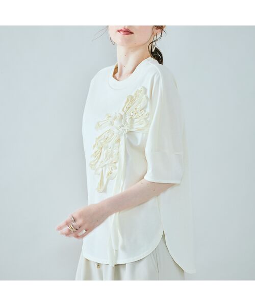 Rose Tiara / ローズティアラ カットソー | リボンモチーフ加工カットソー | 詳細2