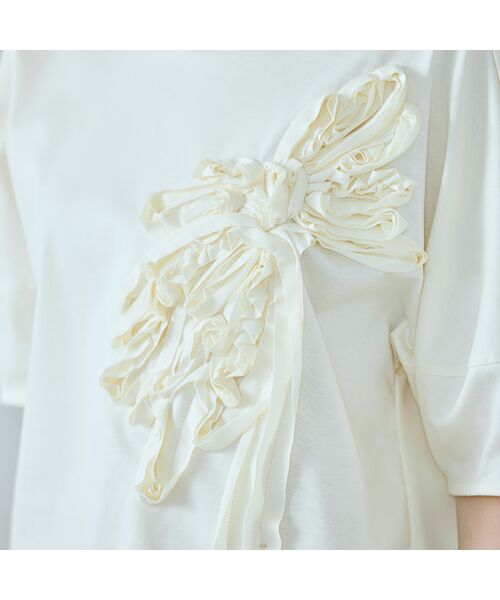 Rose Tiara / ローズティアラ カットソー | リボンモチーフ加工カットソー | 詳細4