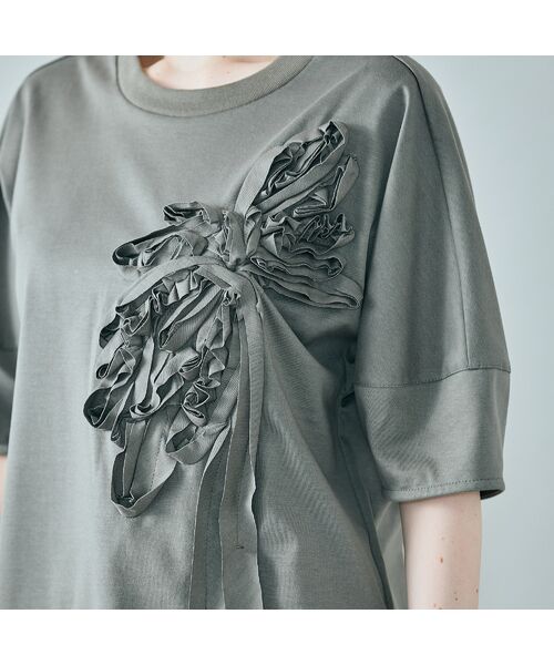 Rose Tiara / ローズティアラ カットソー | リボンモチーフ加工カットソー | 詳細9