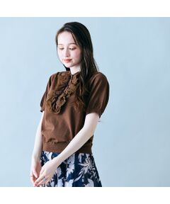 Rose Tiara / ローズティアラ ニット・セーター | フリル付きポロニット