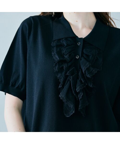 Rose Tiara / ローズティアラ ニット・セーター | フリル付きポロニット | 詳細11