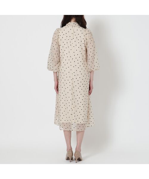 Rose Tiara / ローズティアラ ミニ丈・ひざ丈ワンピース | オーガンジーフロッキードットリボンワンピース | 詳細6