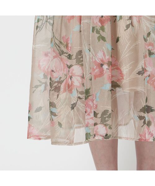 Rose Tiara / ローズティアラ ミニ丈・ひざ丈ワンピース | 【手洗いOK】ボタニカル風フラワーワンピース | 詳細14