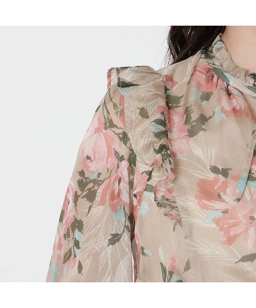 Rose Tiara / ローズティアラ ミニ丈・ひざ丈ワンピース | 【手洗いOK】ボタニカル風フラワーワンピース | 詳細10