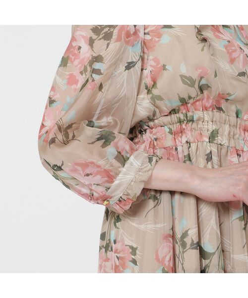 Rose Tiara / ローズティアラ ミニ丈・ひざ丈ワンピース | 【手洗いOK】ボタニカル風フラワーワンピース | 詳細11