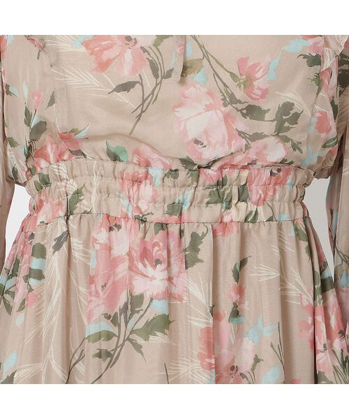 Rose Tiara / ローズティアラ ミニ丈・ひざ丈ワンピース | 【手洗いOK】ボタニカル風フラワーワンピース | 詳細12
