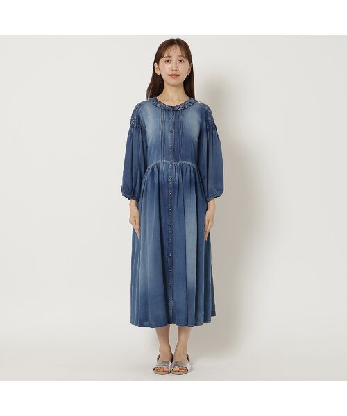 Rose Tiara / ローズティアラ ミニ丈・ひざ丈ワンピース | 【手洗いOK】デニムワンピース | 詳細10