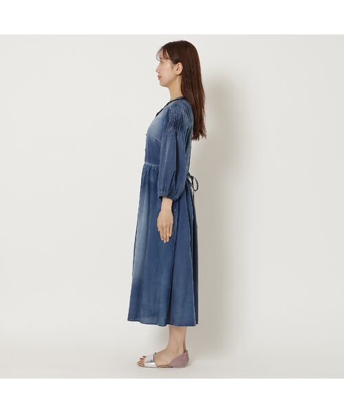 Rose Tiara / ローズティアラ ミニ丈・ひざ丈ワンピース | 【手洗いOK】デニムワンピース | 詳細11