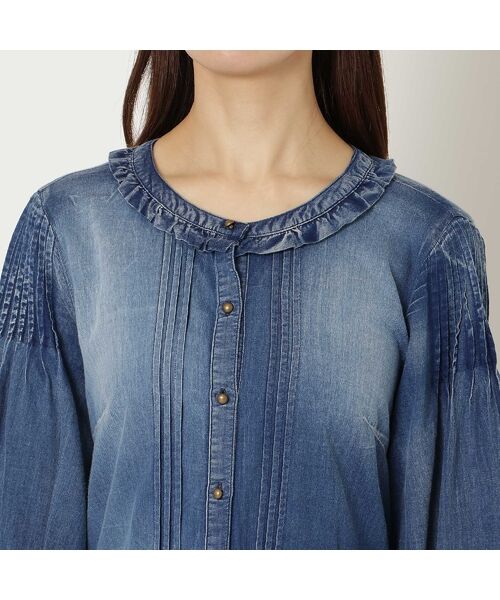 Rose Tiara / ローズティアラ ミニ丈・ひざ丈ワンピース | 【手洗いOK】デニムワンピース | 詳細13