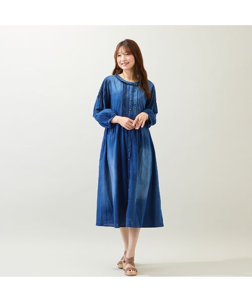 Rose Tiara / ローズティアラ ミニ丈・ひざ丈ワンピース | 【手洗いOK】デニムワンピース | 詳細6