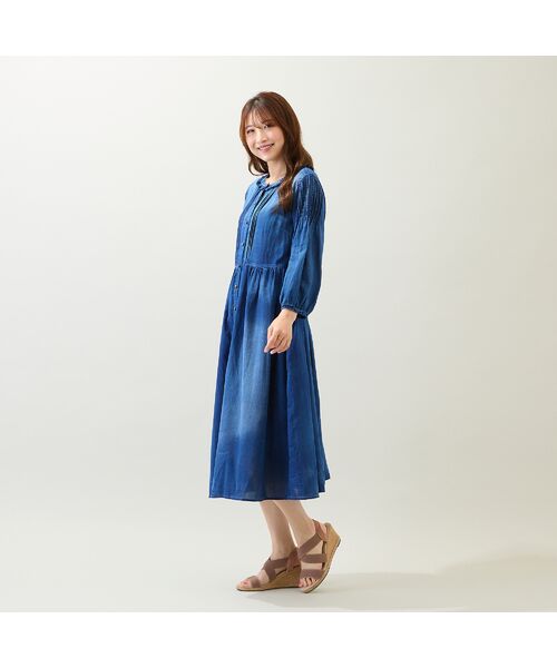 Rose Tiara / ローズティアラ ミニ丈・ひざ丈ワンピース | 【手洗いOK】デニムワンピース | 詳細7