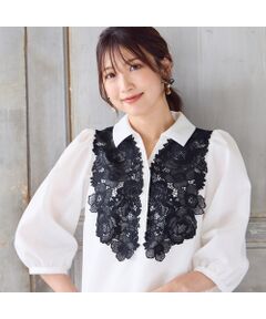 Rose Tiara / ローズティアラ シャツ・ブラウス | 【接触冷感/手洗いOK】ケミカルレースブラウス