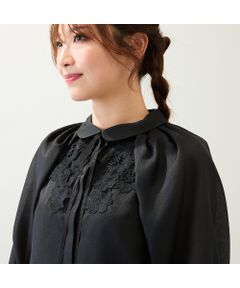 Rose Tiara / ローズティアラ シャツ・ブラウス | 【手洗いOK】襟付きフラワーモチーフブラウス