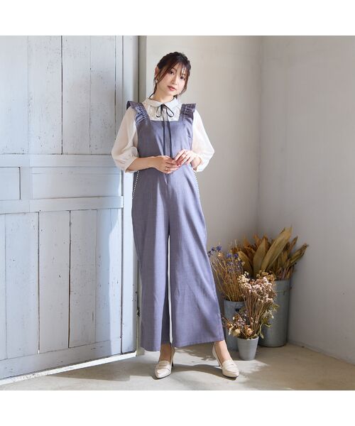 Rose Tiara / ローズティアラ シャツ・ブラウス | 【手洗いOK】襟付きフラワーモチーフブラウス | 詳細4