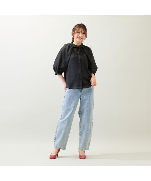 Rose Tiara / ローズティアラ シャツ・ブラウス | 【手洗いOK】襟付きフラワーモチーフブラウス | 詳細6