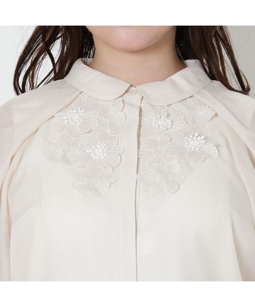 Rose Tiara / ローズティアラ シャツ・ブラウス | 【手洗いOK】襟付きフラワーモチーフブラウス | 詳細12