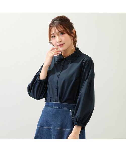 Rose Tiara / ローズティアラ シャツ・ブラウス | 【2way】【接触冷感/UVカット/イージーケア/手洗いOK】レース襟ブラウス | 詳細4