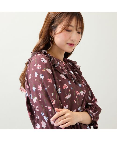 Rose Tiara / ローズティアラ シャツ・ブラウス | 【セットアップ対応】フラワープリントブラウス | 詳細1