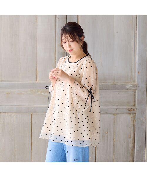 Rose Tiara / ローズティアラ シャツ・ブラウス | ドットフロッキーブラウス | 詳細1