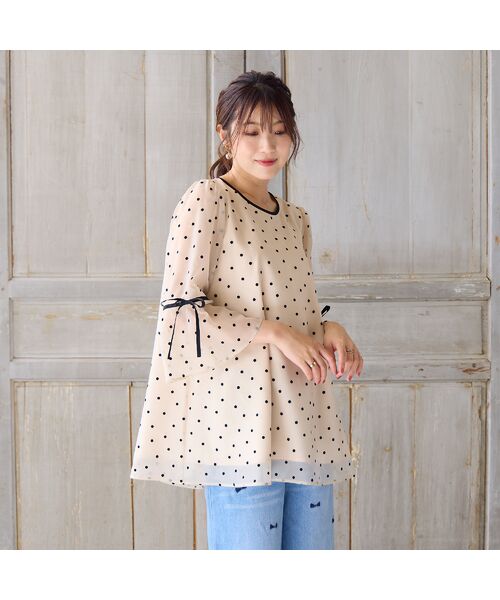 Rose Tiara / ローズティアラ シャツ・ブラウス | ドットフロッキーブラウス | 詳細2