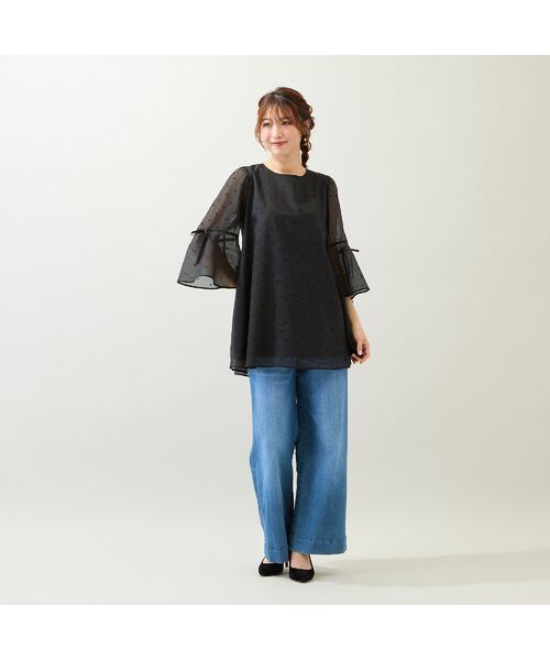 Rose Tiara / ローズティアラ シャツ・ブラウス | ドットフロッキーブラウス | 詳細6