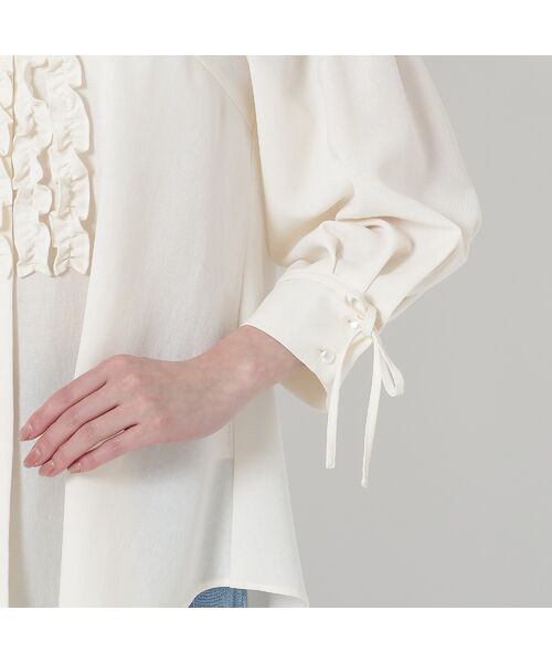 Rose Tiara / ローズティアラ シャツ・ブラウス | 【接触冷感/イージーケア/手洗いOK】フリルブラウス | 詳細15
