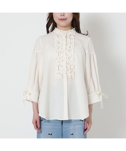 Rose Tiara / ローズティアラ シャツ・ブラウス | 【接触冷感/イージーケア/手洗いOK】フリルブラウス | 詳細10