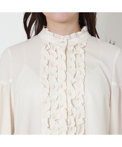 Rose Tiara / ローズティアラ シャツ・ブラウス | 【接触冷感/イージーケア/手洗いOK】フリルブラウス | 詳細13