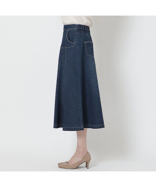 Rose Tiara / ローズティアラ ミニ・ひざ丈スカート | 【手洗いOK】フレアデニムスカート | 詳細14